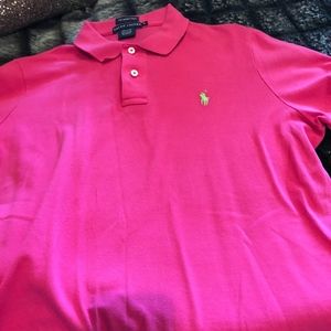 Brand New Short Sleeved Sleeved Hot Pink Polo